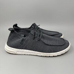 Hey Dude Mens Wally Halo Gray Casual Shoes Size 10 Slip On